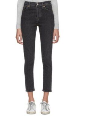 Levi's Wedgie Skinny Faded Black Jeans